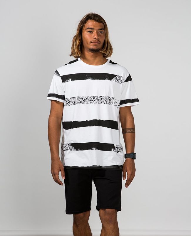 Футболка чоловіча Rip Curl Broken Stripes Tee Optical White - фото 2