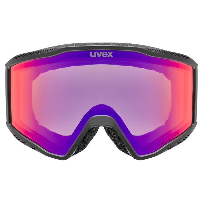 Гірськолижна маска Uvex Blast FM Black matt/ruby green-clear S2 - фото 2