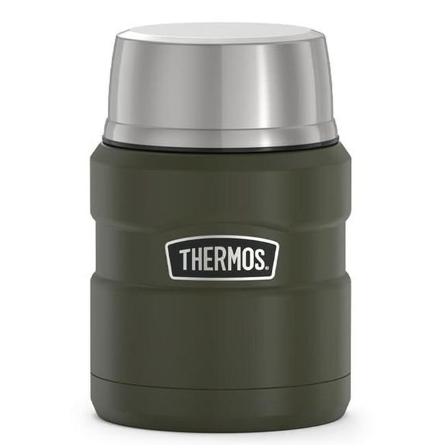 Термос для їжі з ложкою Thermos Stainless King Food Jar 0.47 Military Green - фото 2