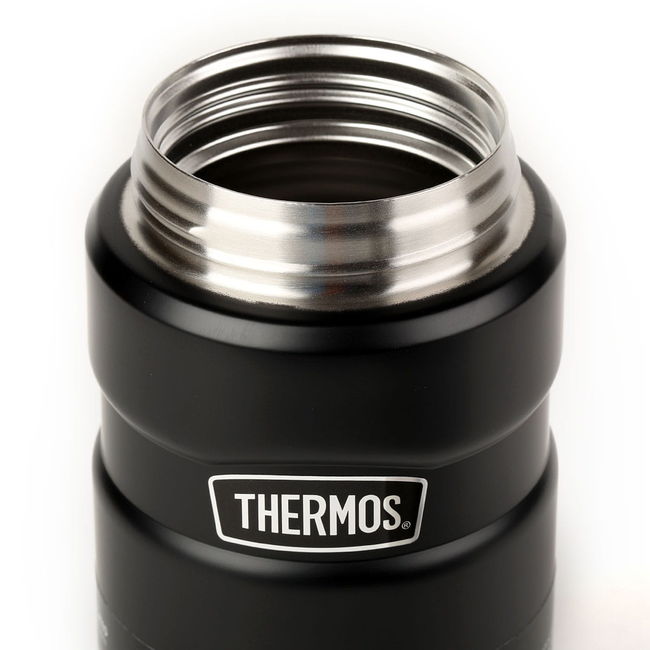 Термос для їжі з ложкою Thermos King Food Jar 0.710 ml Matte Black - фото 4