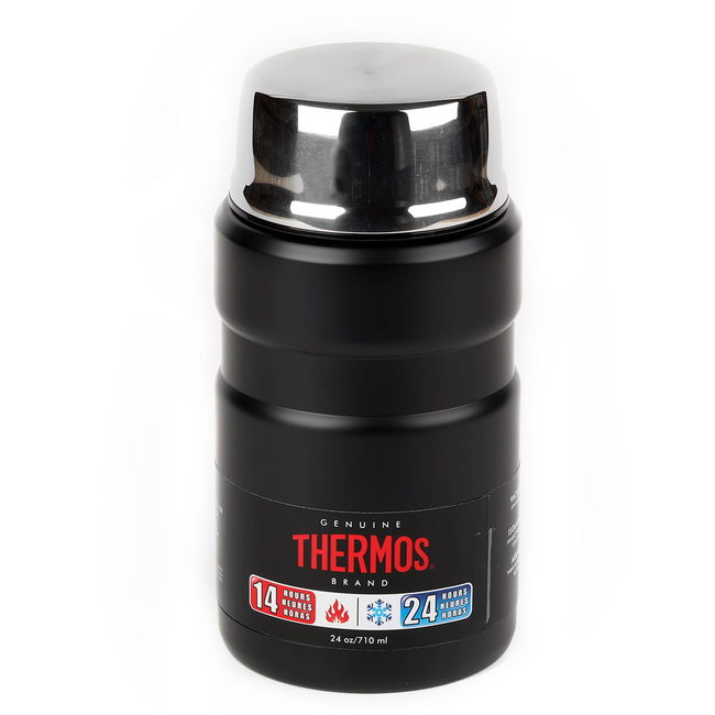 Термос для їжі з ложкою Thermos King Food Jar 0.710 ml Matte Black - фото 8