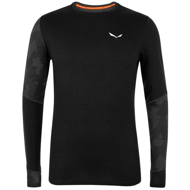 Термофутболка Salewa Cristallo L/S Mns Black - фото 1