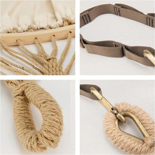 Гамак одномісний Naturehike NH20DC001 Cotton Beige - фото 3