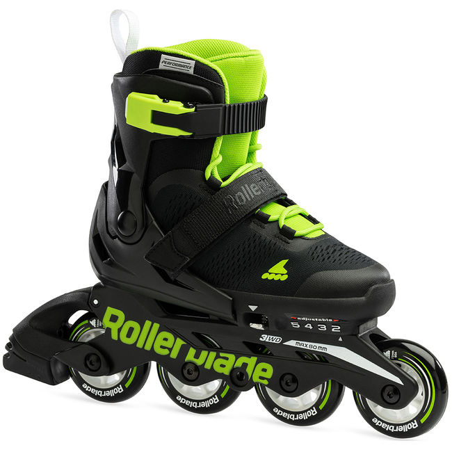 Ролики Rollerblade Microblade Black-green - фото 1