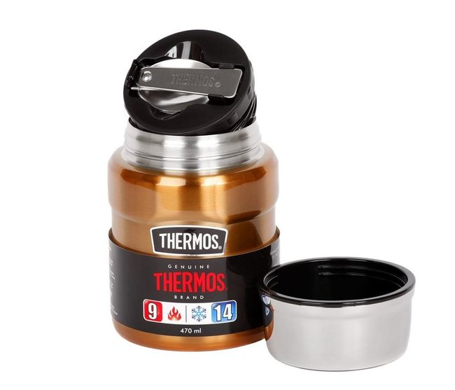 Термос для їжі з ложкою Thermos Stainless King Food Jar 0.47 Сopper - фото 2