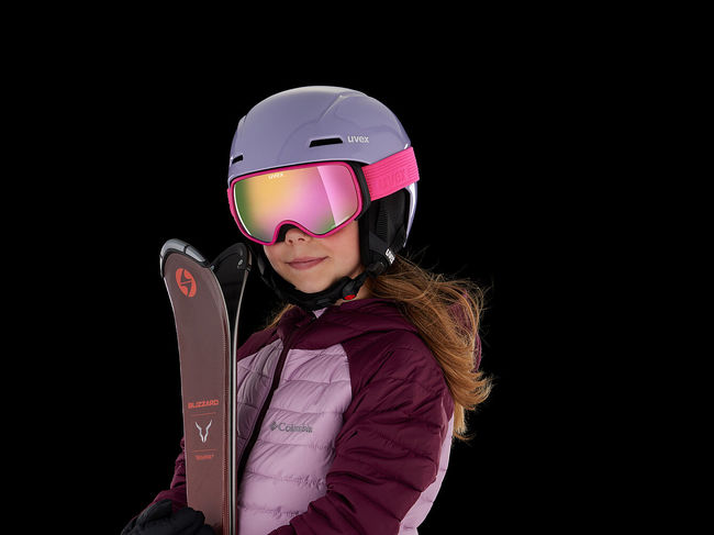 Гірськолижна маска Uvex Scribble FM Fierce red/Mirror rainbow S2 - фото 5