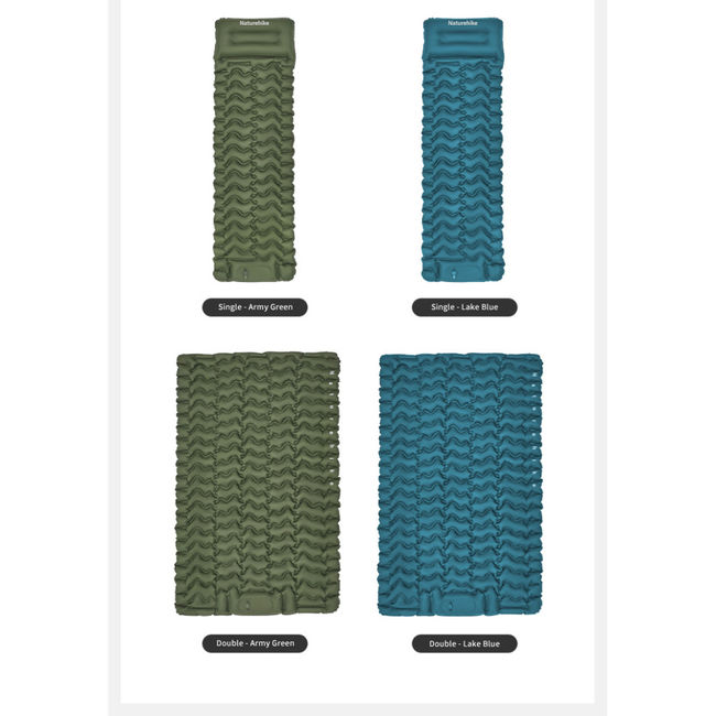 Матрац подвійний Naturehike CNK2550WS019 Green із вбудованою помпою - фото 12