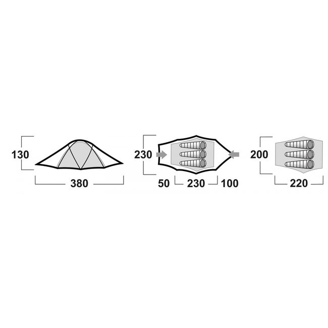 Намет Husky Fighter 3-4 Green - фото 4