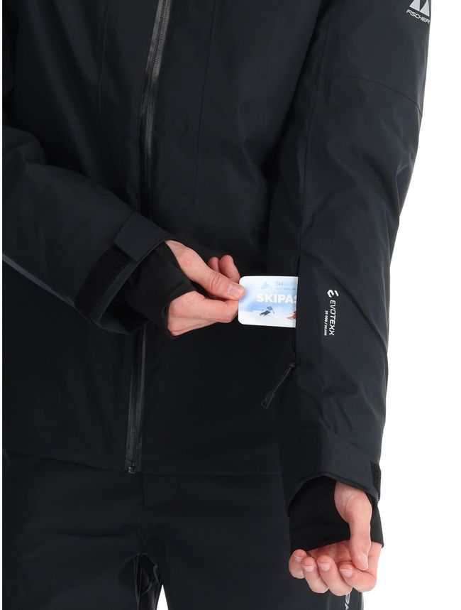 Гірськолижна чоловіча куртка Fischer Explorer Black - фото 5