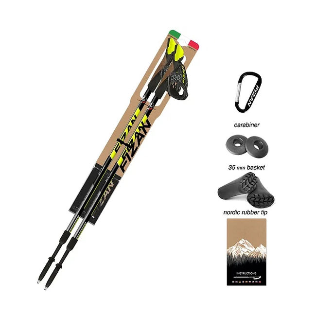 Палки для скандинавської ходьби Fizan NW Speed Yellow - фото 10