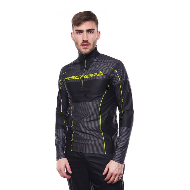 Фліс Fischer Cross Skishirt Turtleneck Man Black - фото 1