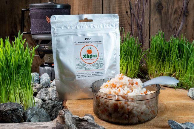 Їжа Харчі Рис зі свининою та овочами - фото 1