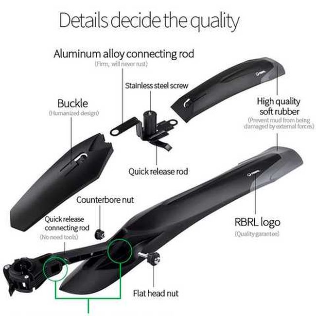 Велосипедні крила (болотники) RBRL RL-910FR 24