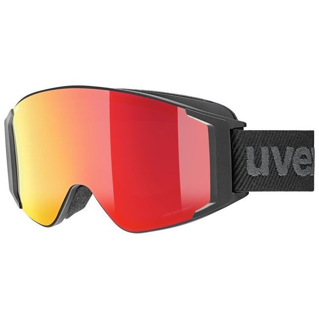 Маска Uvex G.GL 3000 TOP Black Matt/mirror red - фото 1