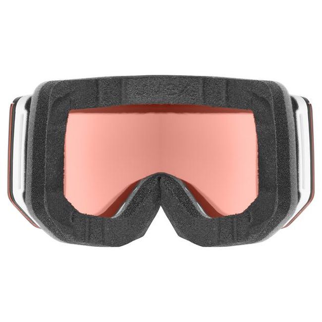 Гірськолижна маска Uvex Lace Attract FM White matt/silver-orange S2 - фото 3