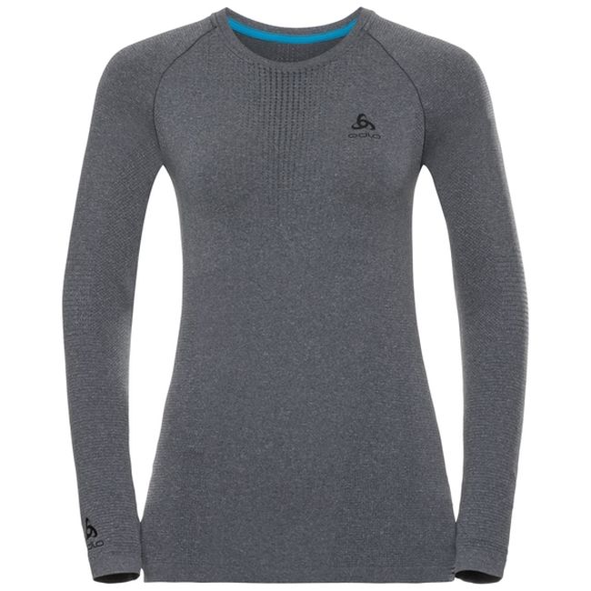 Термобілизна жіноча Odlo SUW Top Crew Neck L/S Performance Warm Grey Melange - фото 1