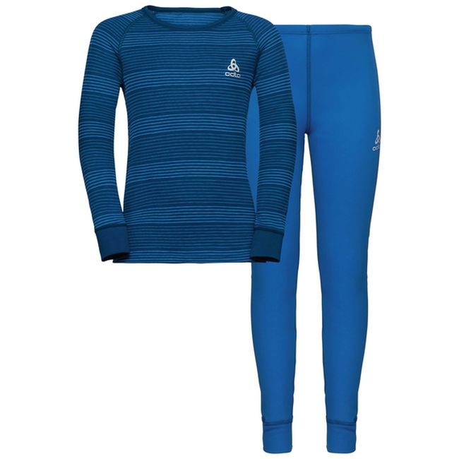 Термобілизна дитяча Odlo Set Active Warm Kids Grey Blue - фото 1