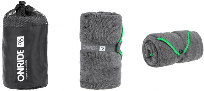 Рушник з махрової мікрофібри у чохлі Onride Dry Gray 120х60 см - фото 1