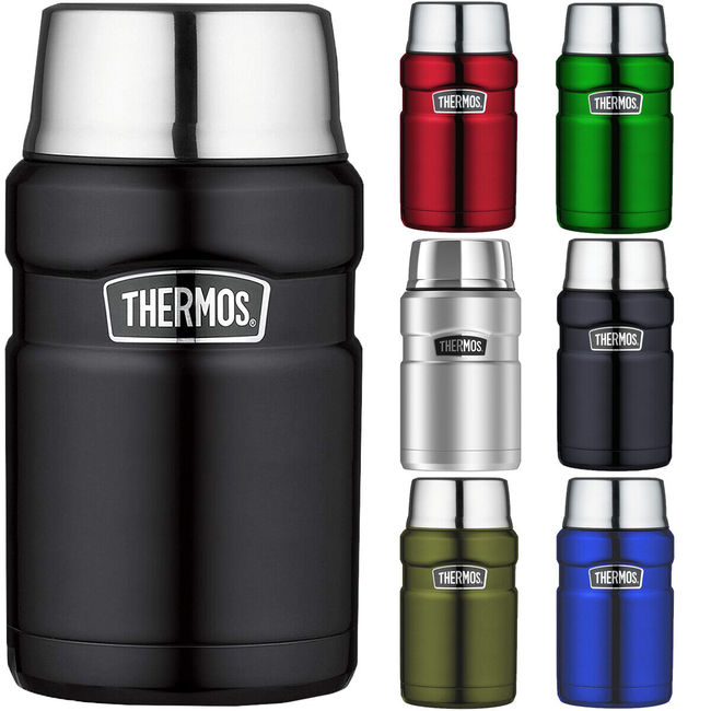 Термос для їжі з ложкою Thermos King Food Jar 0.710 ml Matte Black - фото 10