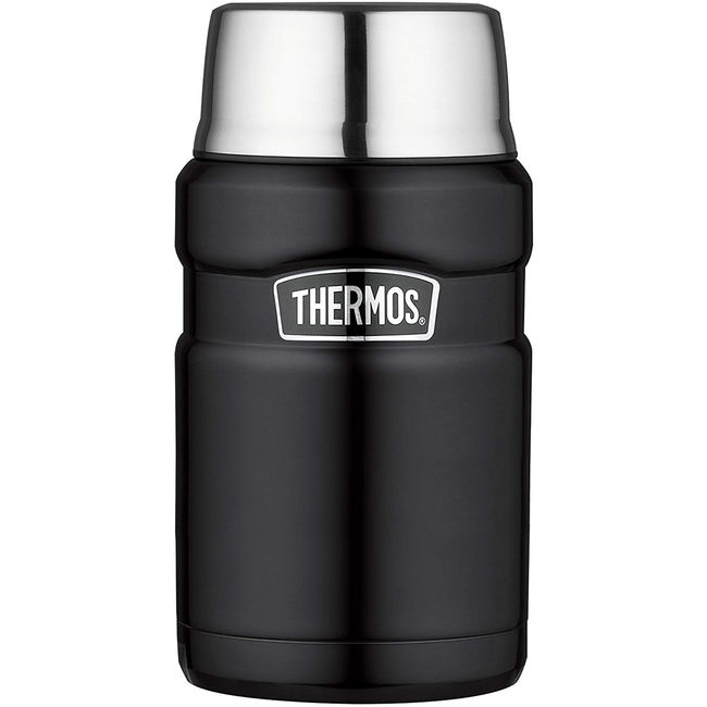 Термос для їжі з ложкою Thermos King Food Jar 0.710 ml Matte Black - фото 3