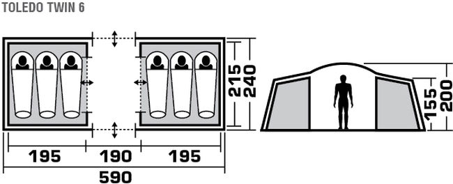 Намет Trek Planet Toledo Twin 6 - фото 2