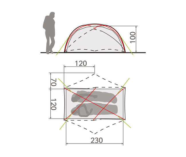 Намет Vaude Invenio SUL 2P Chute Green - фото 2