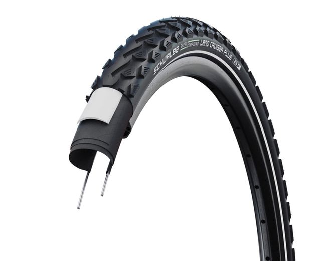 Покришка Schwalbe Land Cruiser Plus 27.5x2.00 (50-584) Active, PunctureGuard, TwinSkin, GREEN, B/B+R - фото 3