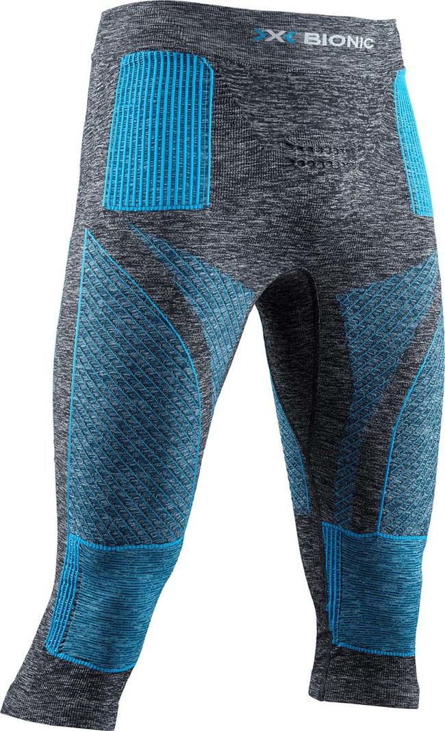 Термоштани X-Bionic Energy Accumulator 4.0 Melange Pants 3/4 Men Dark Grey Melange / Blue - фото 1