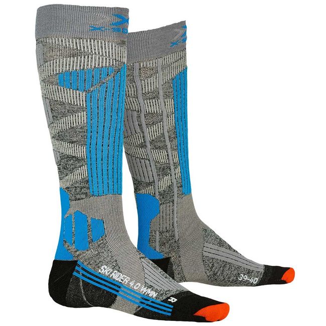 Лижні шкарпетки X-Socks Ski Rider 4.0 W Stone Grey Melange Turquoise - фото 1