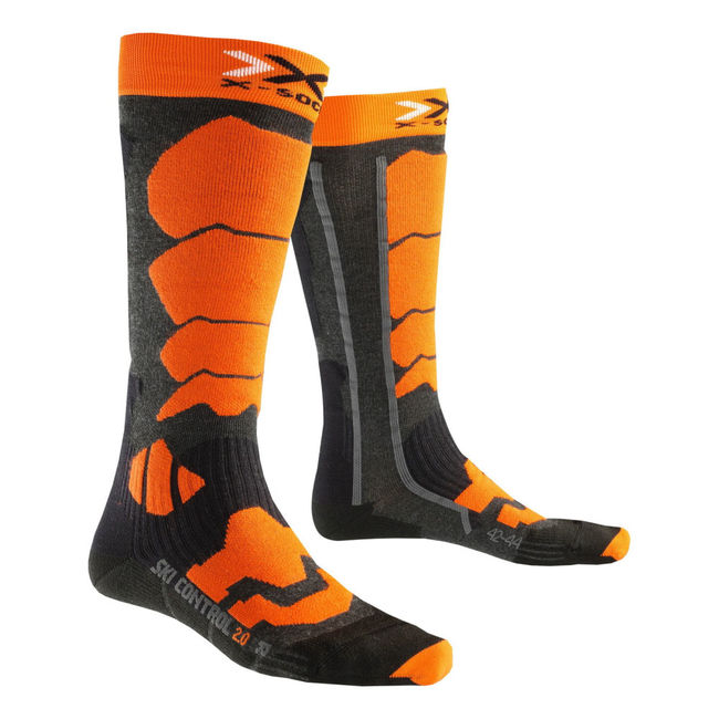 Лижні шкарпетки X-Socks Ski Control 2.0 Anthracite / Orange - фото 1