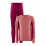 Комплект термобілизни Craft Core Dry Baselayer Set Junior Coral Roxo