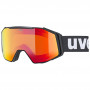 Гірськолижна маска Uvex Gravity FM Black matt dl/Red-clear S2