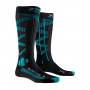Лижні шкарпетки X-Socks Ski Rider Silver 4.0 W Dark Grey Melange / Water Green