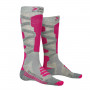Лижні шкарпетки X-Socks Ski Silk Merino 4.0 W Grey Melange/Pink