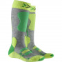 Лижні шкарпетки X-Socks Ski Junior 4.0 Mid Grey Melange / Green / Python yellow