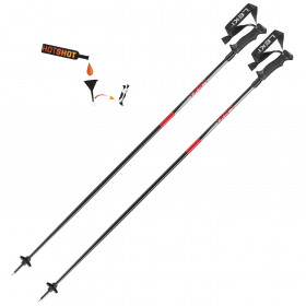 Гірськолижні палиці Leki Hot Shot Anodized black-eloxal grau-eloxal rot