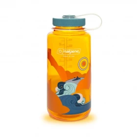 Пляшка для води Nalgene Wide Mouth Retro Clementine - Kayak 0.95L