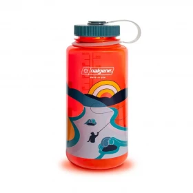 Пляшка для води Nalgene Wide Mouth Retro Pomegranate - Fly Fisher 0.95L