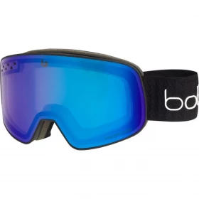 Гірськолижна маска Bolle Nevada Black Cross Matte - Phantom+ Blue Semi-Polarized Photochromic Cat 1 to 3