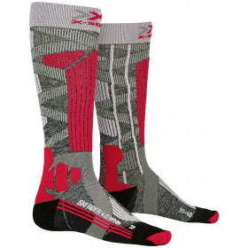 Лижні шкарпетки X-Socks Ski Rider 4.0 W Stone Grey Melange Pink