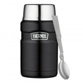 Термос для їжі з ложкою Thermos King Food Jar 0.710 ml Matte Black
