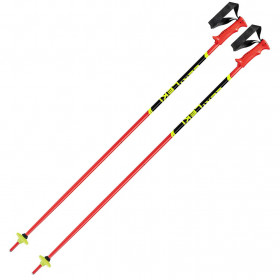 Палки гiрськолижнi Leki Racing Kids fluorescent red-black-neonyellow