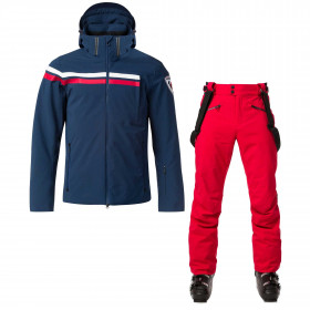 Костюм чоловічий Rossignol Embleme Ski Jkt Dark Navy + Classique Pant Neon Red
