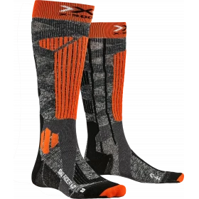 Лижні шкарпетки X-Socks Ski Rider 4.0 Stone Grey Melange/X-Orange