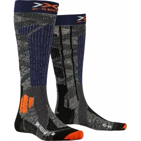 Лижні шкарпетки X-Socks Ski Rider 4.0 Stone Grey Melange/Blue