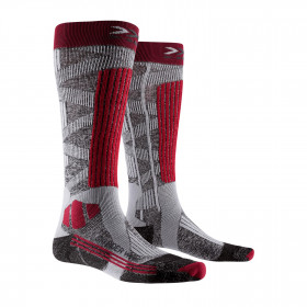 Лижні шкарпетки X-Socks Ski Rider Silver 4.0 W Stone Grey Melange / Plum