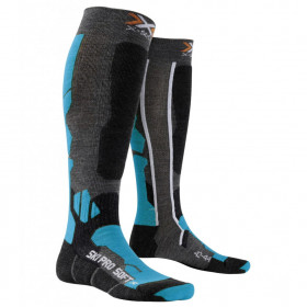 Лижні шкарпетки X-Socks Ski Pro Soft Anthracite / Azure