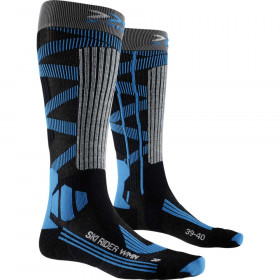 Лижні шкарпетки X-Socks Ski Rider 4.0 W Dark Grey Melange Blue